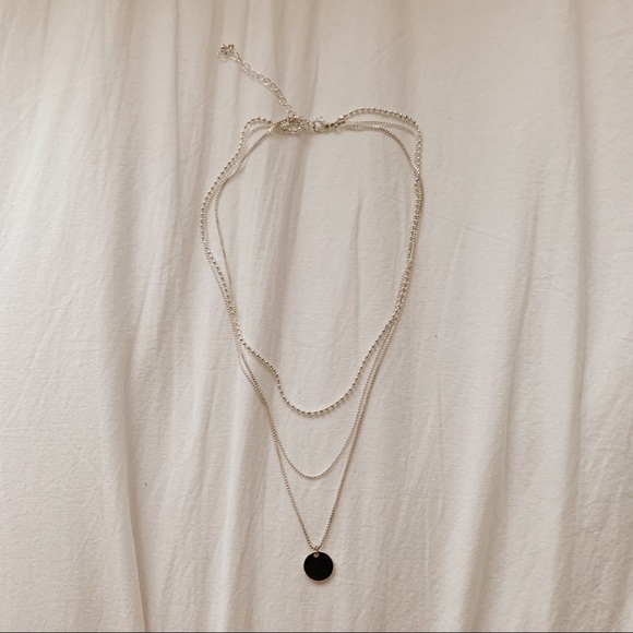 Brandy Melville Jewelry - h&m layered silver necklace
